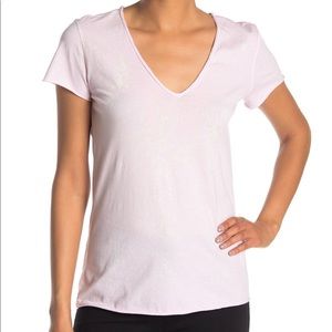 ALLSAINTS Ememyn Splatter V-neck T-shirt In Bubblegum Pink